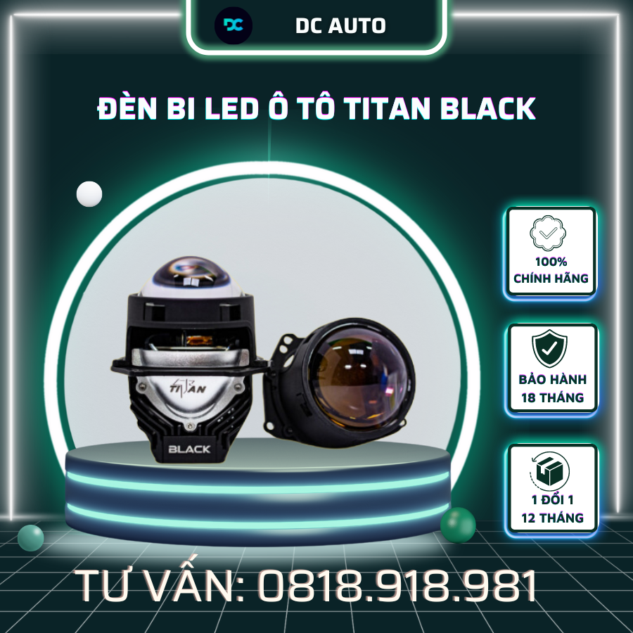 ĐÈN BI LED Ô TÔ TITAN BLACK