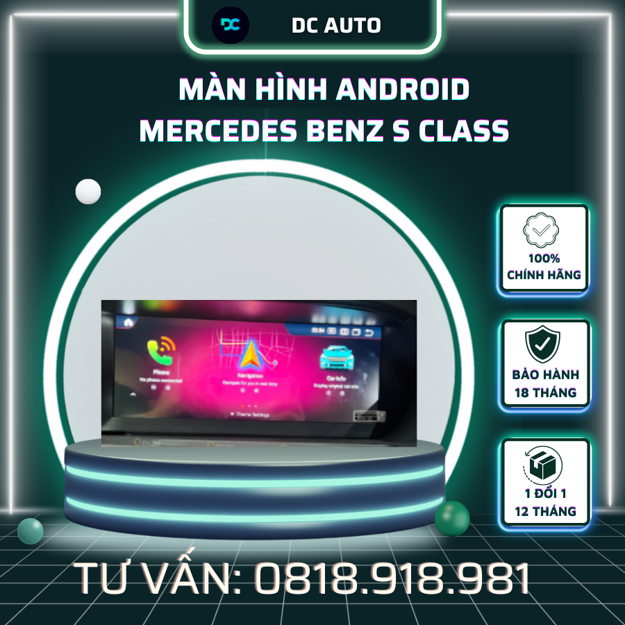 Màn Hình Android Mercedes Benz S class 2005 2013