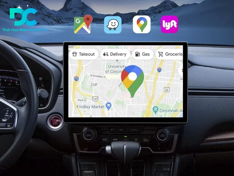 Màn hình ô tô dùng Google Maps