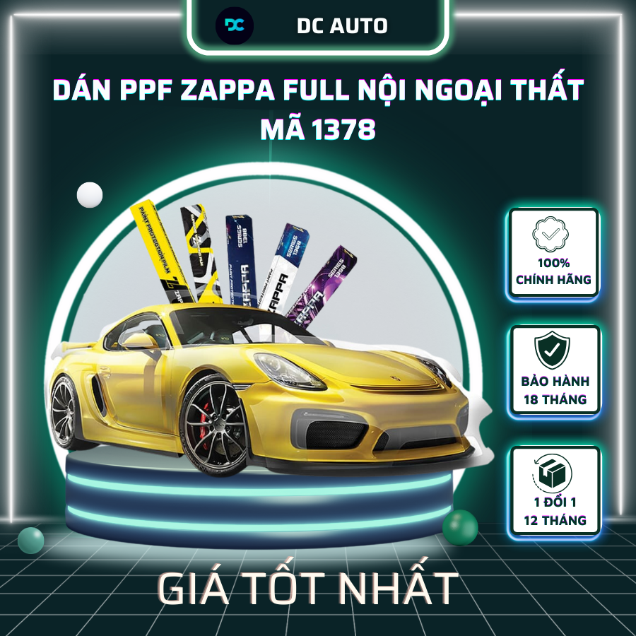 Dán PPF ZAPPA Full Nội Ngoại Thất | Mã 1378 TPU Luxury