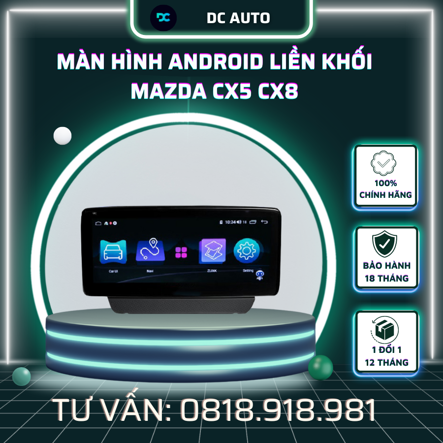 Màn Hình Android Liền Khối Mazda CX5 CX8 2019 - 2021 Cắm Giắc Zin
